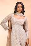 Alaya Advani Beige Georgette Embroidery Square Neck Hand Kurta Sharara Set Online Alaya Advani_Beige Georgette Embroidery Square Neck Hand Kurta Sharara Set _Online