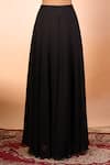 Alaya Advani_Black Silk Embroidery, Mirrors V-, Square Jacket Palazzo Set _at_Aza_Fashions