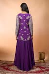 Shop_Alaya Advani_Purple Silk Embroidery V-neck Floral Top And Sharara Set _at_Aza_Fashions