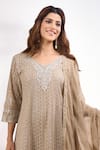 Buy Alaya Advani Beige Georgette Embroidery, Sequins V-neck Metallic Kurta Set Online at Aza Fashions Buy_Alaya Advani_Beige Georgette Embroidery, Sequins V-neck Metallic Kurta Set _Online_at_Aza_Fashions