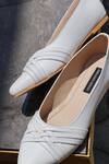 Shop_Shradha Hedau Footwear Couture_White Candance Pointed Toe Strapped Juttis _at_Aza_Fashions