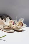Buy Shradha Hedau Footwear Couture White Fabric Flowers Bianca Floral Embellished Strappy Heels Buy_Shradha Hedau Footwear Couture_White Fabric Flowers Bianca Floral Embellished Strappy Heels