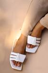 Buy_Shradha Hedau Footwear Couture_White Fay Vegan Leather Square Toe Flats 