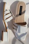 Buy_Shradha Hedau Footwear Couture_White Fay Multi-strap Block Heel Sandals _Online_at_Aza_Fashions