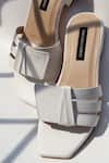Shradha Hedau Footwear Couture_White Fay Multi-strap Block Heel Sandals _at_Aza_Fashions
