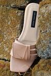 Buy_Shradha Hedau Footwear Couture_Peach Bay Vegan Leather Slip-on Flats _Online_at_Aza_Fashions
