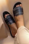 Buy_Shradha Hedau Footwear Couture_Black Alva Vegan Leather Dual Strap Flats _at_Aza_Fashions