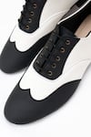Shop_Shradha Hedau Footwear Couture_Black Conrad Two-tone Vegan Leather Tap Shoes _Online_at_Aza_Fashions