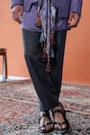 Philocaly_Purple Linen Rajneel Bandhgala With Pintuck Detail _at_Aza_Fashions