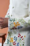 Philocaly_Off White Silk Embroidery Malhaar Floral Blend Bandhgala _Online_at_Aza_Fashions
