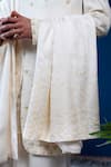 Buy_Philocaly_Off White Silk Embroidery, Beads, Feathers Daneer Houndstooth Sherwani Set _Online_at_Aza_Fashions