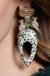 Joules By Radhika_Gold Plated Stones, Crystals Fierce Dusk Drop Earrings _Online_at_Aza_Fashions