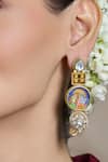 Shop_Joules By Radhika_Multi Color Stones Rajsi Noor Earrings _at_Aza_Fashions