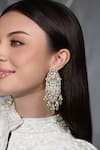 Buy_Joules By Radhika_Gold Plated Pearls, Stones, Beads Opulent Cascade Earrings _at_Aza_Fashions