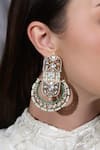 Shop_Joules By Radhika_Gold Plated Pearls, Stones, Crystals Zamrud Noor Chandbalis _at_Aza_Fashions