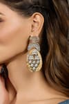 Shop_Joules By Radhika_Silver Plated Stones Twilight Studded Drop Earrings _at_Aza_Fashions