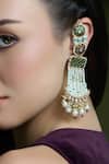 Shop_Joules By Radhika_Multi Color Pearls, Beads, Stones Royale Dewdrop Passa Earrings _at_Aza_Fashions