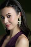 Buy_Joules by Radhika_Gold Plated Pearls, Stones Moontrail Embellished Drop Earrings _at_Aza_Fashions