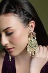 Buy_Joules By Radhika_Multi Color Pearls, Stones Royale Kundan Embellished Chandbali Earrings _at_Aza_Fashions
