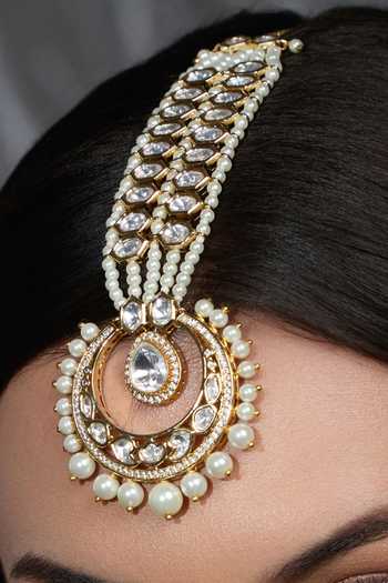 Joules by Radhika_Gold Plated Shaahi Shringar Maangtikka _Online_at_Aza_Fashions