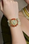 Shop_Joules By Radhika_Multi Color Beads, Stones Blossom Embellished Bracelet _at_Aza_Fashions
