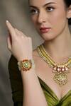 Buy_Joules By Radhika_Multi Color Beads, Stones Blossom Embellished Bracelet _at_Aza_Fashions
