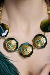 Joules By Radhika_Gold Plated Majestic Black Aura Choker Necklace _Online_at_Aza_Fashions