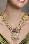 Shop_Joules By Radhika_Multi Color Regal Radiance Pendant Necklace _at_Aza_Fashions