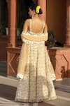 Shop Amoree by Shikha Chaudhry Off White Cotton, Silk Embroidery, Zari, Beads, Floral Pattern Lehenga Set at Aza Fashions Shop_Amoree by Shikha Chaudhry_Off White Cotton, Silk Embroidery, Zari, Beads, Floral Pattern Lehenga Set _at_Aza_Fashions