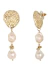 Buy_House Of Tuhina_Gold Plated Pearls, Beads Qudsia Earrings _at_Aza_Fashions