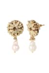 Buy_House Of Tuhina_Gold Plated Pearls, Beads Padmini Drop Earrings _at_Aza_Fashions