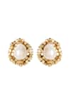 Shop_House Of Tuhina_Gold Plated Pearls, Beads Indri Stud Earrings _at_Aza_Fashions