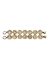 Shop_House Of Tuhina_Gold Plated Beads Ijya Double Bracelet _at_Aza_Fashions