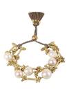Buy_House Of Tuhina_Gold Plated Pearls, Beads, Tassels Uma Bracelet _at_Aza_Fashions