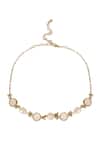 Buy_House Of Tuhina_Gold Plated Shama Pearl Necklace _at_Aza_Fashions
