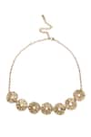 Buy_House Of Tuhina_Gold Plated Ijya Floral Necklace _at_Aza_Fashions