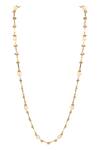 Shop_House Of Tuhina_Gold Plated Bibbo Pearl Necklace _at_Aza_Fashions