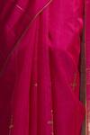 Dressfolk_Pink Handloom Cotton, Chanderi Zari Nayika Saree With Unstitched Blouse Piece _at_Aza_Fashions