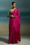 Dressfolk Pink Tissue Tassels Preyasi Handloom Saree With Unstitched Blouse Piece Online at Aza Fashions Dressfolk_Pink Tissue Tassels Preyasi Handloom Saree With Unstitched Blouse Piece _Online_at_Aza_Fashions