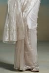 Buy_Dressfolk_Silver Tissue Chandni Saree With Unstitched Blouse Piece 