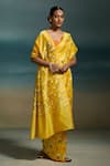 Buy_Dressfolk_Yellow Chanderi Harsya Printed Saree With Unstitched Blouse Piece _Online_at_Aza_Fashions