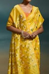 Shop_Dressfolk_Yellow Chanderi Harsya Printed Saree With Unstitched Blouse Piece _Online_at_Aza_Fashions