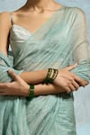 Shop_Dressfolk_Aqua Tissue Anvita Banarasi Saree With Unstitched Blouse Piece _Online_at_Aza_Fashions