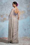 Shop_Dressfolk_Gray Tissue Beads Sanjana Saree With Unstitched Blouse Piece _at_Aza_Fashions
