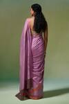 Shop_Dressfolk_Purple Chanderi Begum Saree With Unstitched Blouse Piece _at_Aza_Fashions