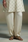 Buy_Dressfolk_Ivory Modal, Satin Embroidery Split V-neck Kshirja Printed Kurta With Salwar _Online_at_Aza_Fashions