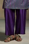Buy_Dressfolk_Green Chanderi, Handloom Cotton Zari, Tejasi Stripe Woven Kurta And Pant Set _Online_at_Aza_Fashions