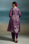 Shop_Dressfolk_Purple Chanderi Zari V-neck Chahak Anarkali Set _at_Aza_Fashions