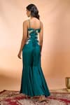 Shop_Alaya Advani_Green Modal, Satin Embroidery Sweetheart Neck Hand Top Sharara Set _at_Aza_Fashions