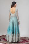 Shop_Alaya Advani_Blue Net, Silk Embroidery, Zari, Sequins, Beads Hand Anarkali Lehenga Set _at_Aza_Fashions
